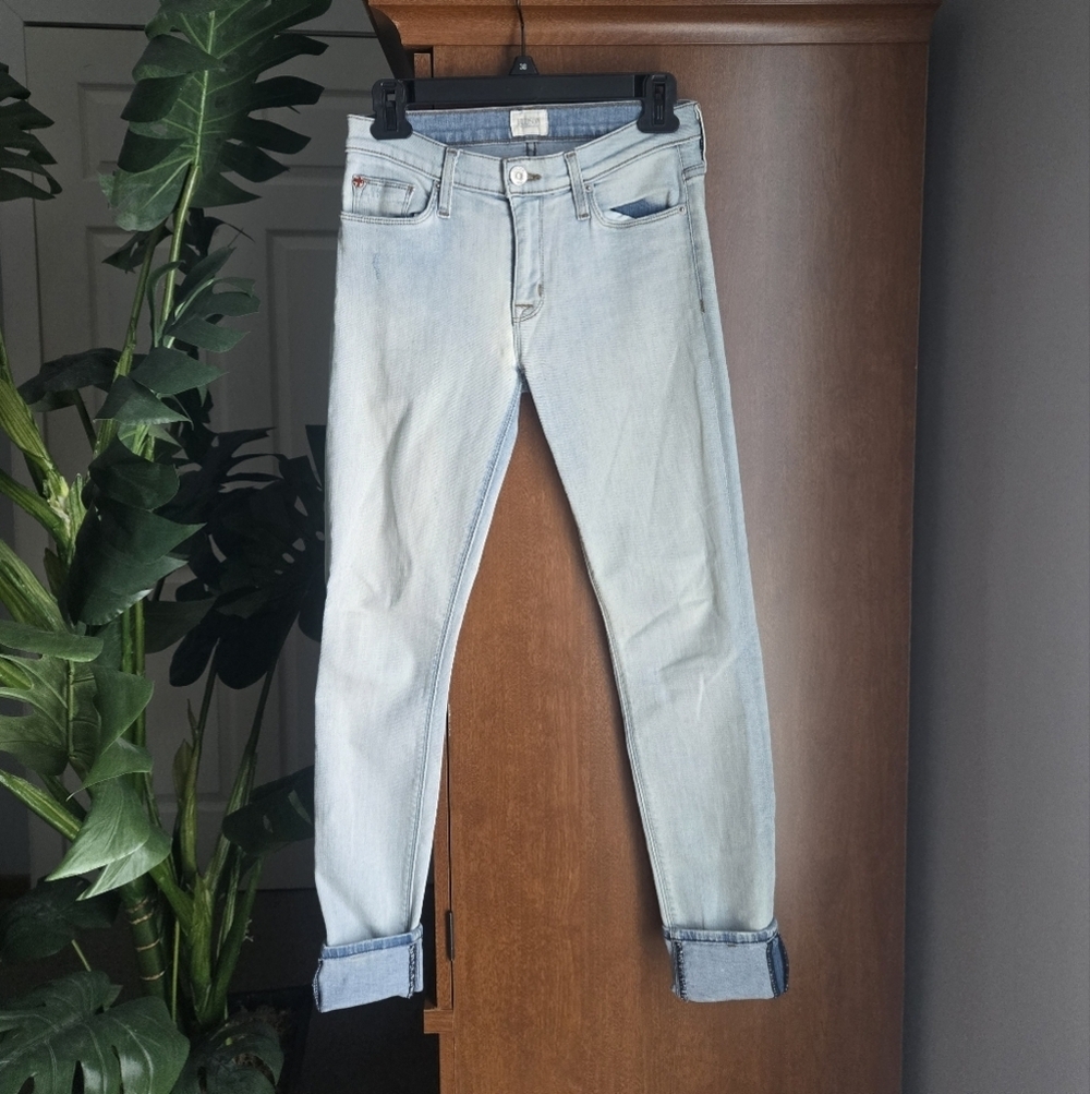 Hudson Nico midrise super skinny jeans 26 light wash